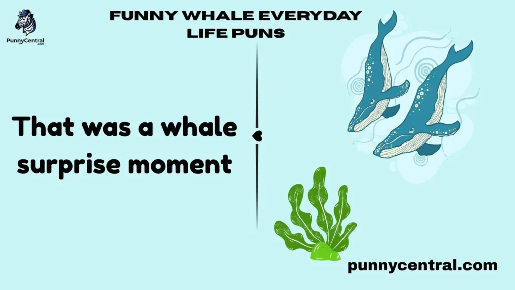 Funny Whale Everyday Life Puns